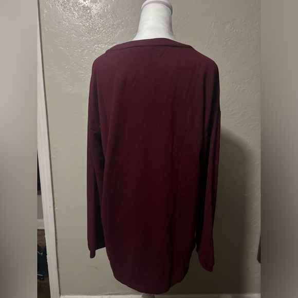 Maroon longsleeve top - Picture 2 of 3